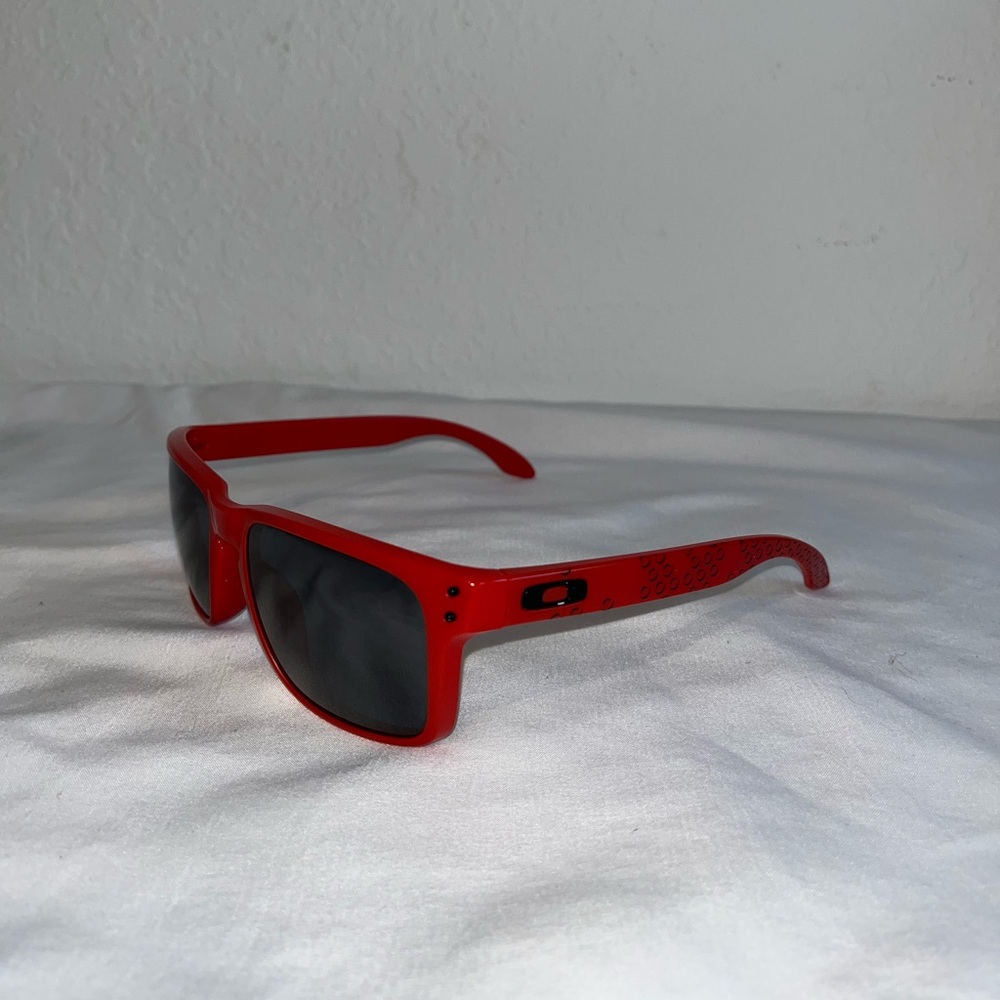 Red Oakley Holbrook Sunglasses